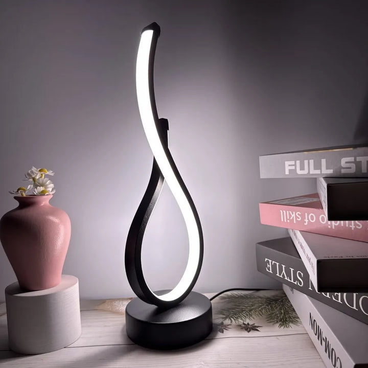 Lampe de chevet LED moderne avec 3 températures de couleur (blanc chaud/froid), éclairage dimmable.