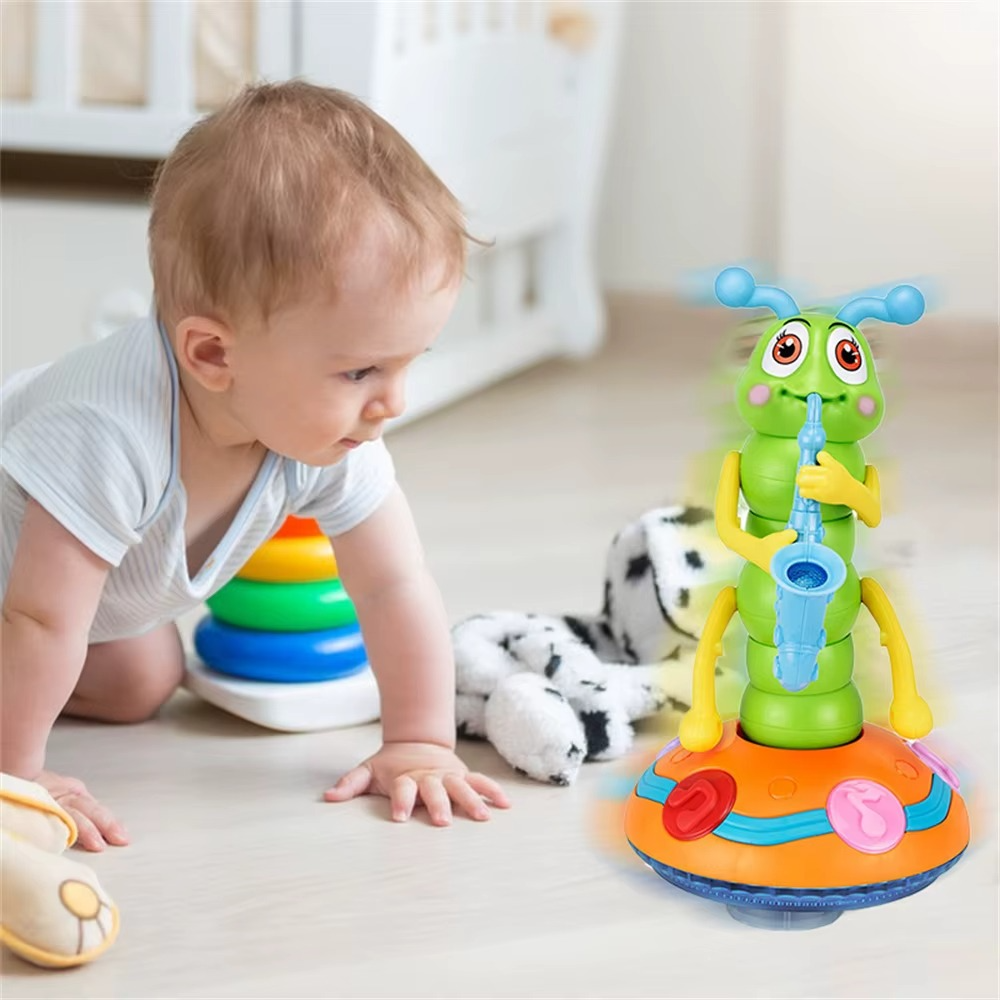 Jouet d'activité saxophone pour bébé, favorisant l'éveil et la motricité fine de manière ludique et éducative.