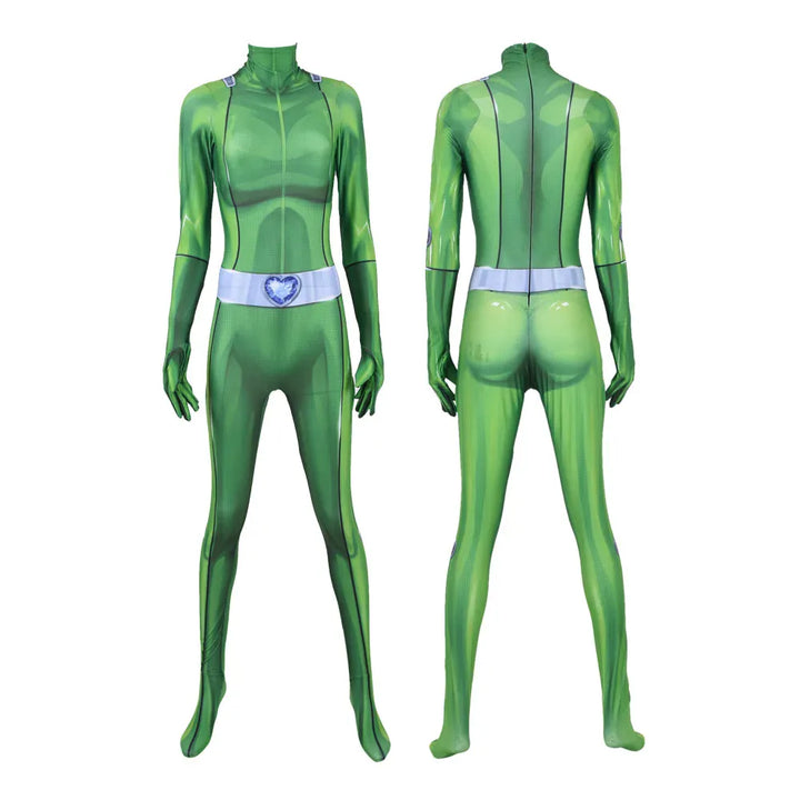 Costume Totally Spies pour enfant, choisissez votre espionne : Sam, Clover ou Alex. Idéal pour fête et jeu.