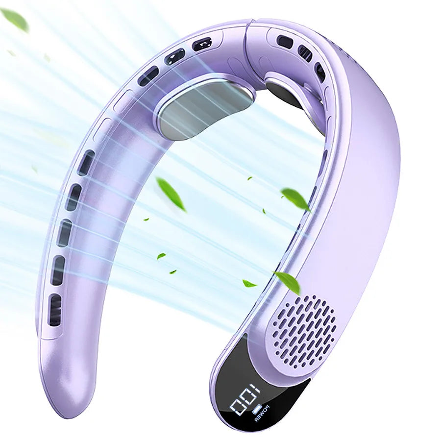 Libérez vos mains avec ce ventilateur de cou portable silencieux, rafraîchissement efficace 360° garanti.
