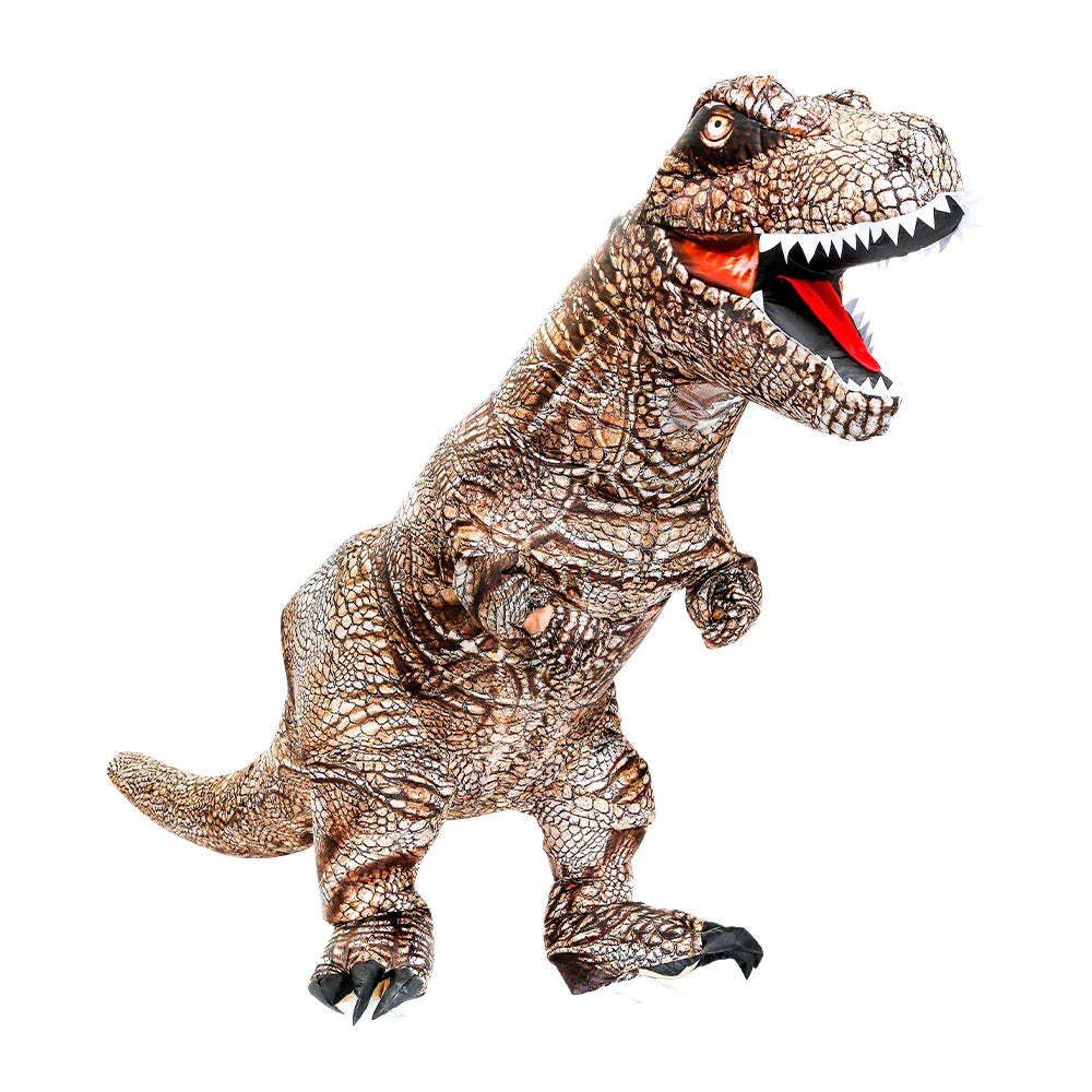 Grand costume gonflable T-Rex pour fêtes d'anniversaire, Halloween, carnaval. Unisexe, convient enfant et adulte.