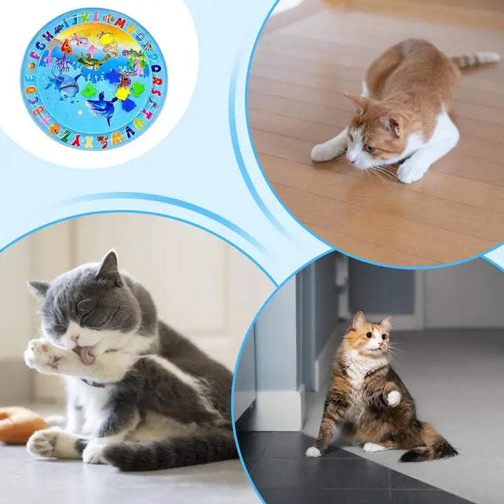 Tapis de jeu aquatique SplashTail, un accessoire anti-stress pour le bien-être et la stimulation de votre chat.