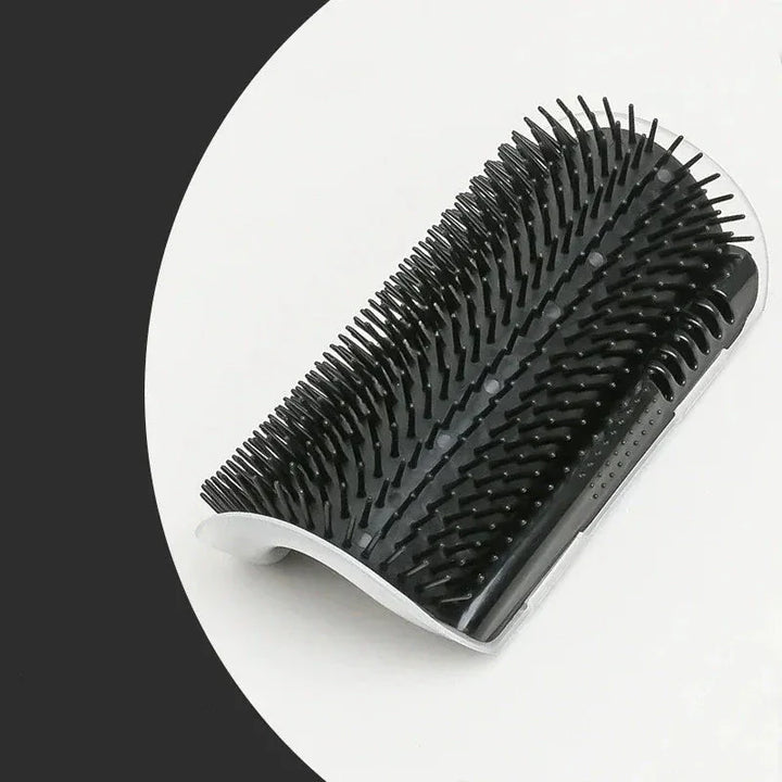 Jouet et brosse à chat murale pour auto-toilettage et massage. Maintient le pelage propre, réduction des poils.