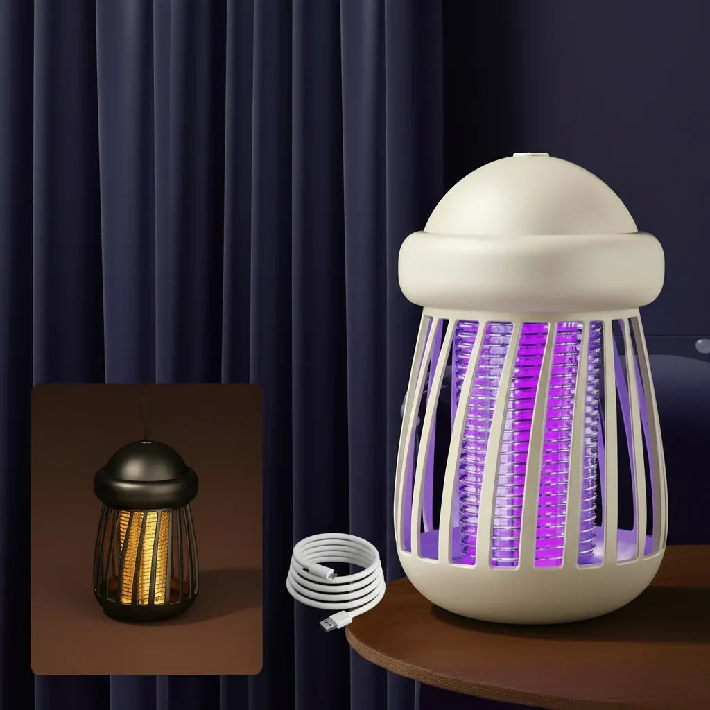Double protection : lampe UV et grille électrique, action anti-moustiques efficace pour la maison.