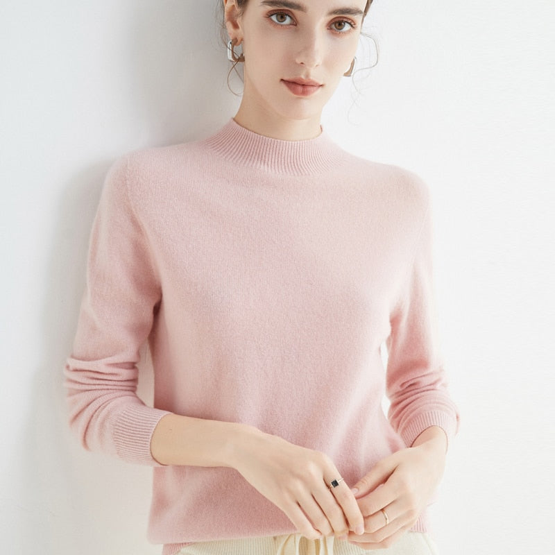 Pull femme manches longues PARIS en cachemire, douceur exquise, style chic et intemporel pour l'hiver.