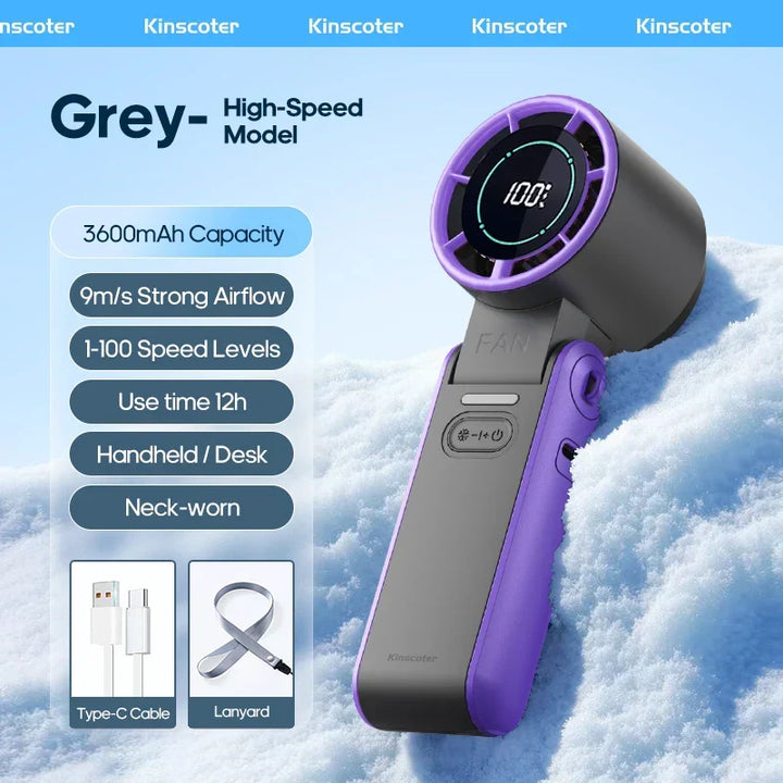 Ventilateur portable Ice-Cool effet glaciale, mini ventilateur puissant pour un été frais.