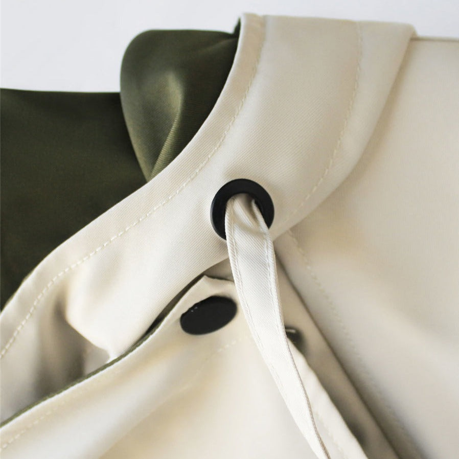 Veste de printemps 3-en-1 tendance pour femme. Manteau extérieur polyvalent, imperméable et décontracté.