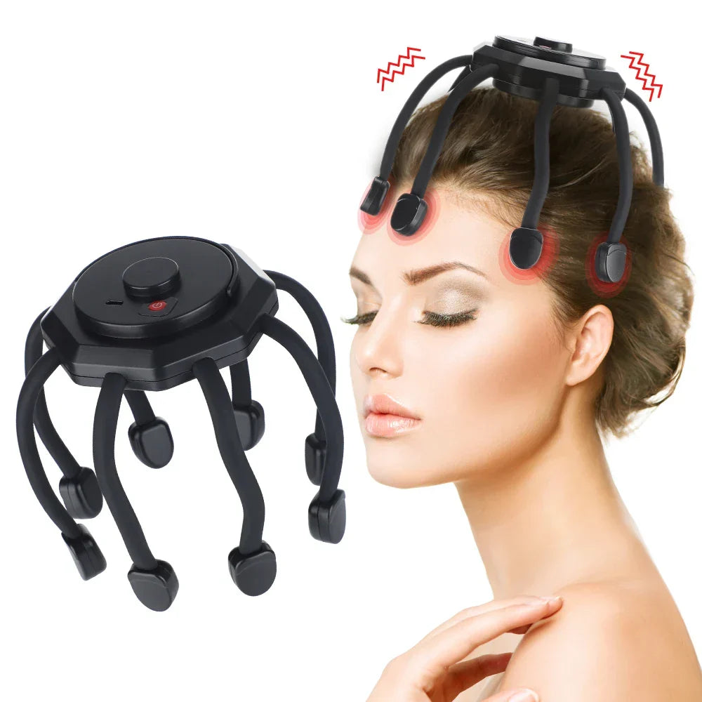 Masseur de cuir chevelu CalmWave pour hommes et femmes. Appareil portable pour massage, détente et bien-être.