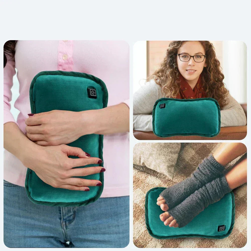 Accessoire chauffant portable USB, idéal pour mains et ventre en hiver, apporte bien-être et chaleur rapide.