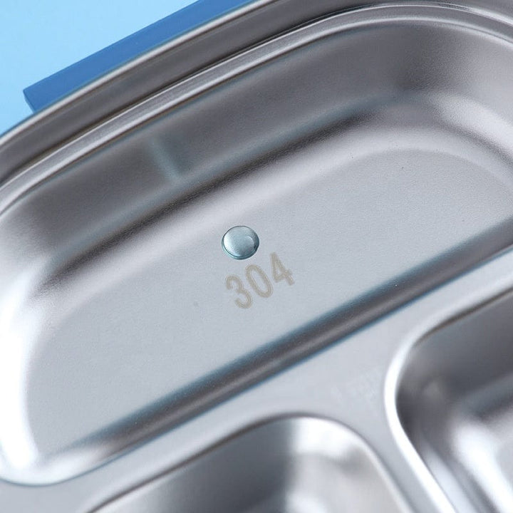 Boîte isotherme enfant 500ml bleue pour repas frais ou chaud. Parfaite pour pique-nique, école. Facile à transporter.