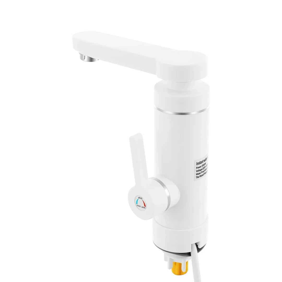 Robinet d'évier cuisine 3000W, chauffage instantané. Mitigeur moderne argenté avec écran numérique.