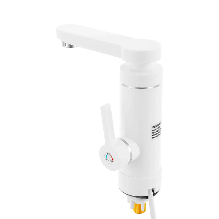 Robinet d'évier cuisine 3000W, chauffage instantané. Mitigeur moderne argenté avec écran numérique.