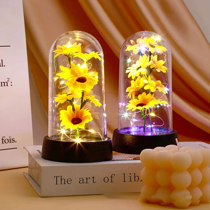 Tournesol artificiel éclatant, idéal pour la décoration de maison. Apporte une touche de soleil et de gaieté durable.