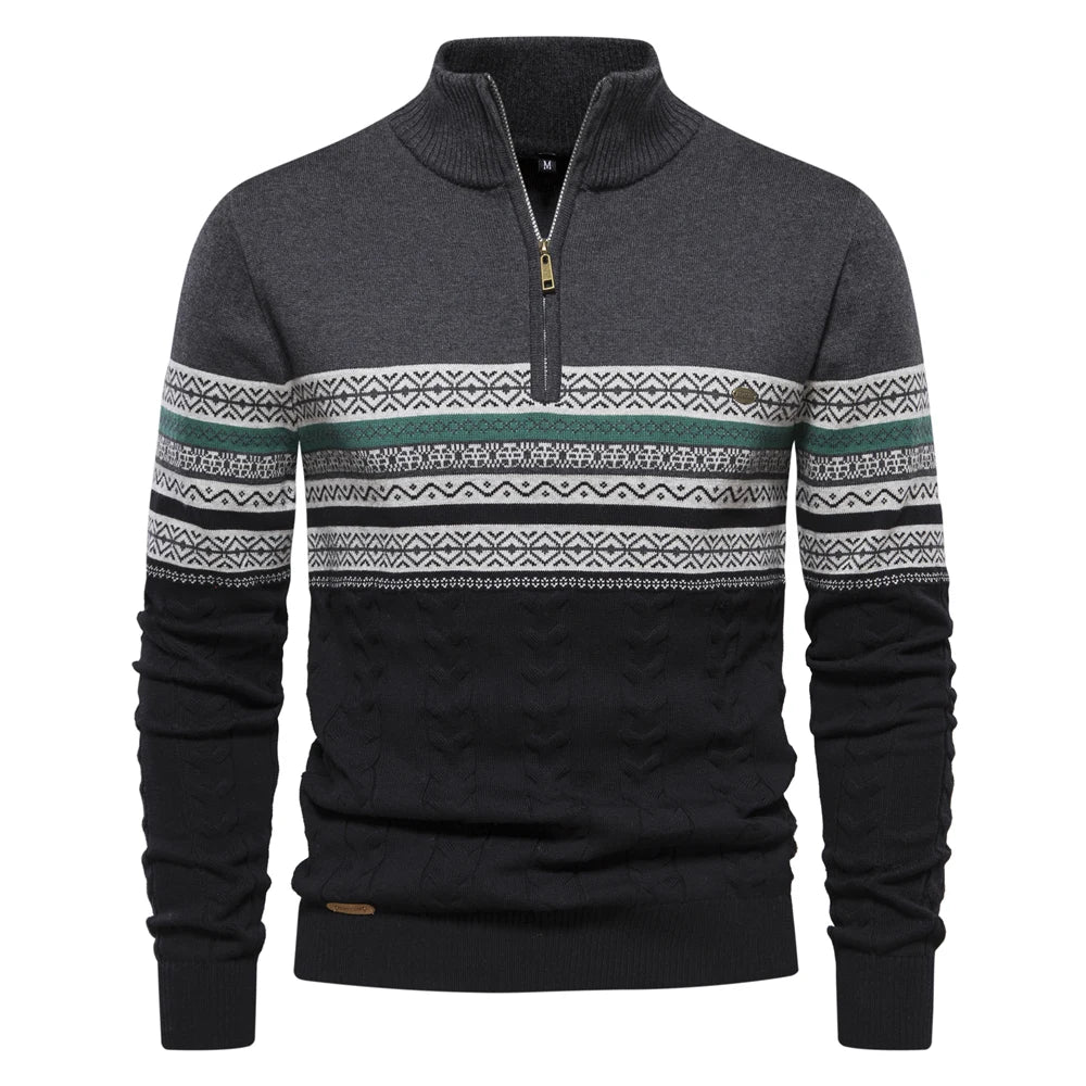 Pull homme confortable pour l'hiver, style rétro intemporel. Look élégant et casual pour la mode masculine.