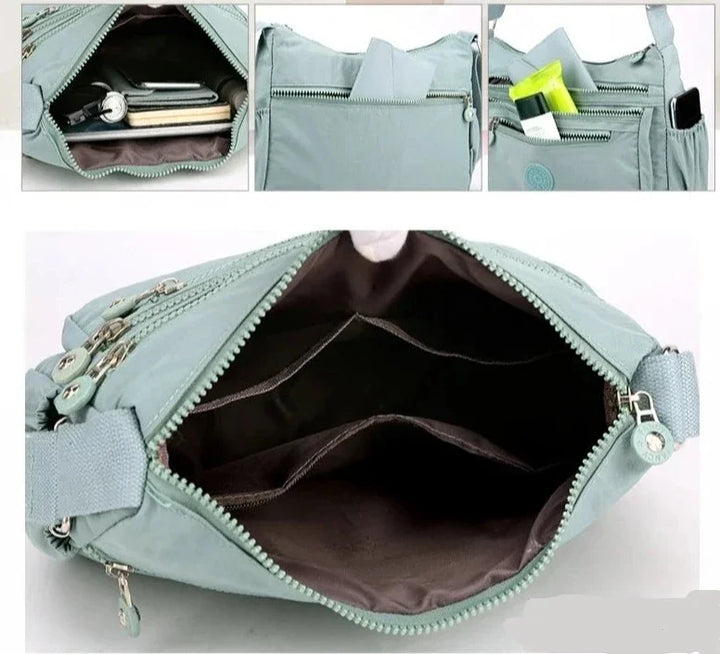 Sac bandoulière femme en nylon, pour une organisation facile et un style impeccable au quotidien.