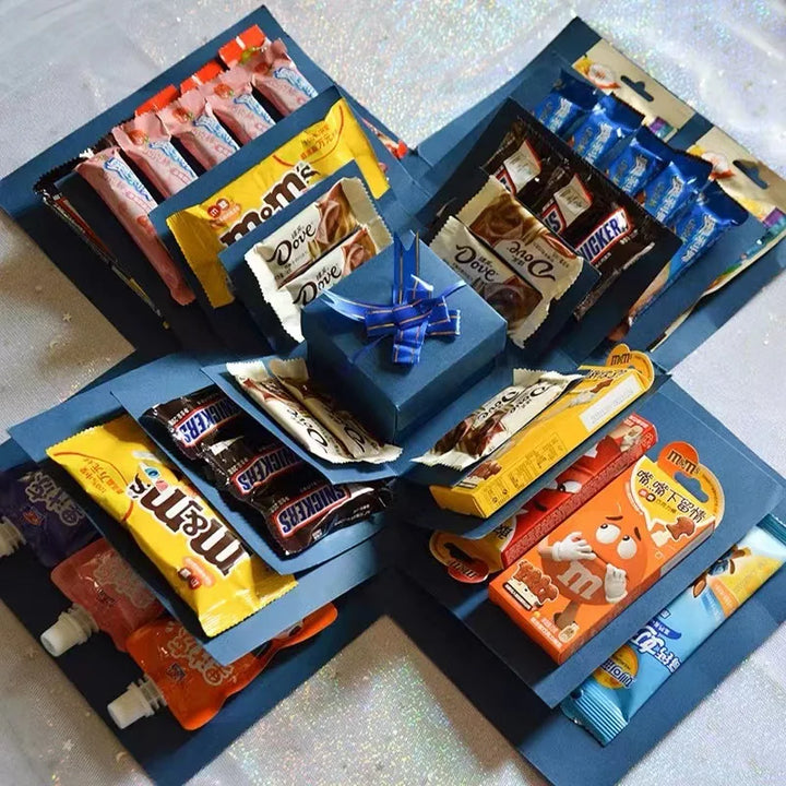 Kit créatif DIY pour boîte surprise personnalisable, un cadeau unique et fait main pour fête.