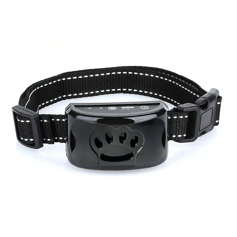 Outil de dressage comportemental canin: collier anti-aboiement à modes vibration et sonore.