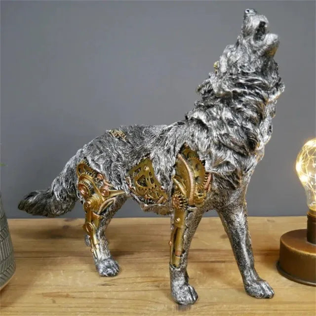 Cadeau original: sculpture animale steampunk, ornement artisanal pour les passionnés d'art industriel.