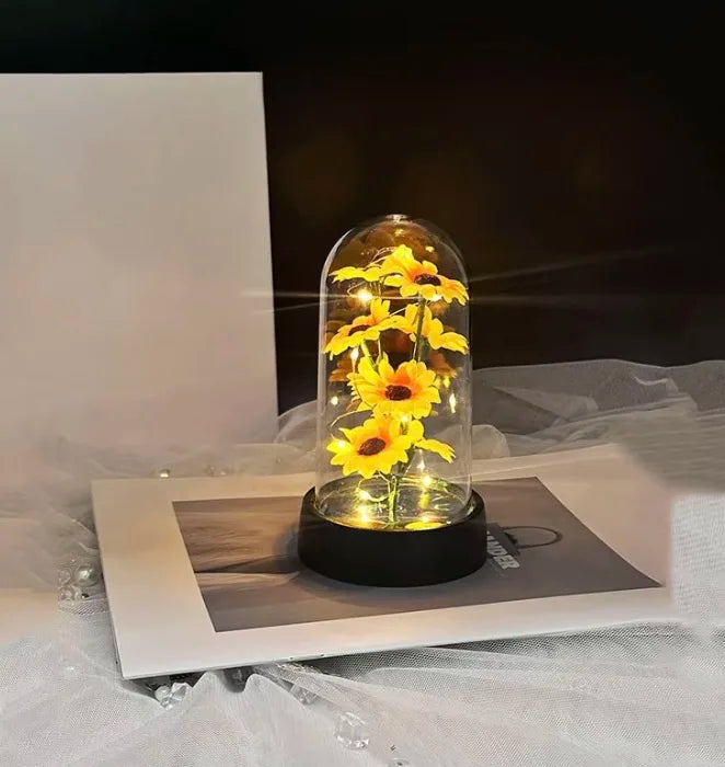 Tournesol symbolique pour la maison, un cadeau durable qui représente l'amour et le bonheur. Idéal pour un accent floral.