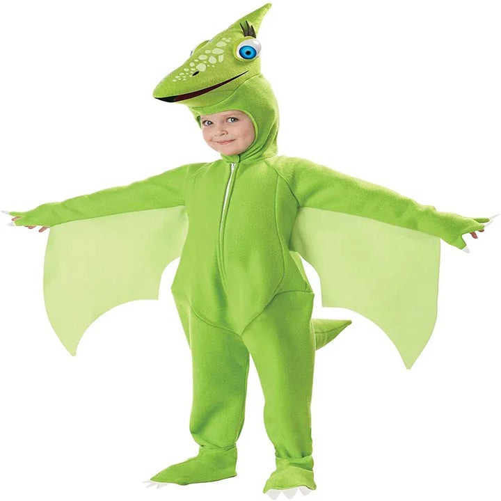 Déguisement Ptérosaure pour enfant, costume dinosaure idéal pour Halloween, carnaval et jeu imaginaire.