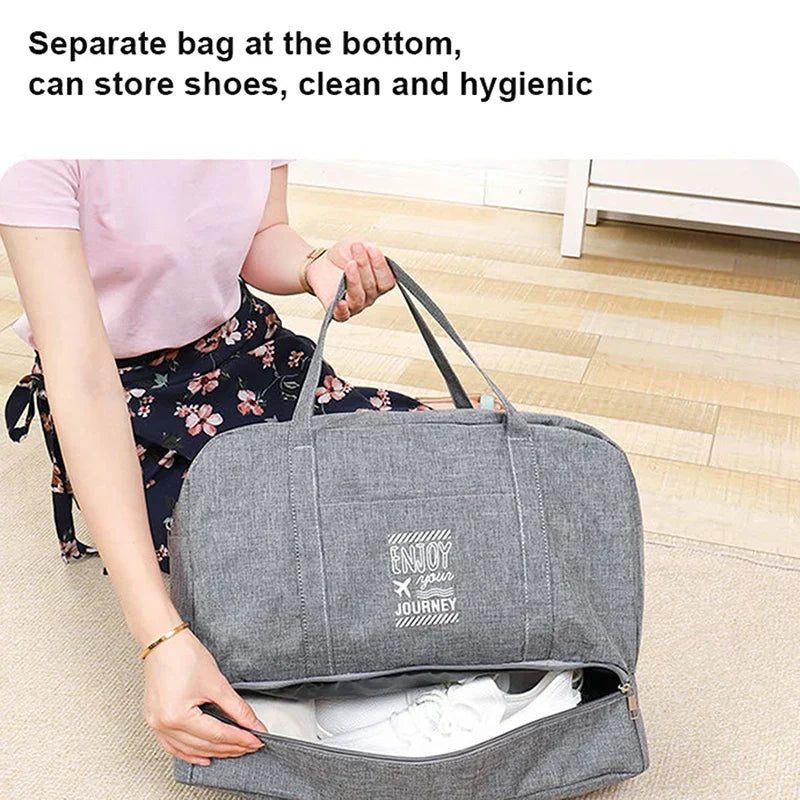 Sac cabine pliable femme, grand format, conforme pour avion, bagage à main léger et astucieux.
