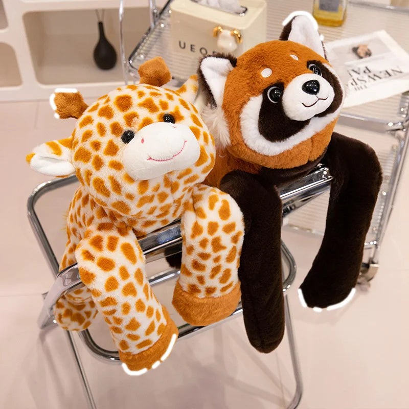 Doudou crocodile en peluche avec bras longs, idéal pour jouer, se blottir ou décorer.