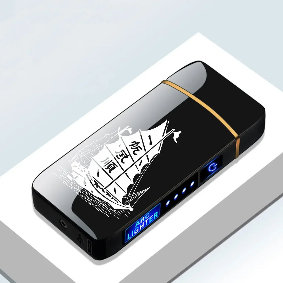 Briquet plasma connecté pour recharge USB, économique et respectueux de l'environnement.