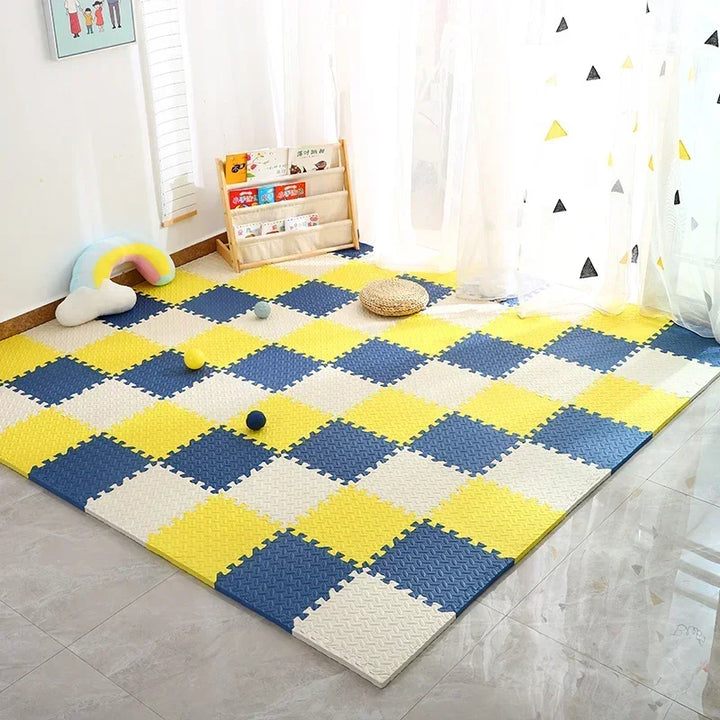 Tapis d'éveil bébé unisexe, couleurs vives stimulent le développement, sol souple et confortable.