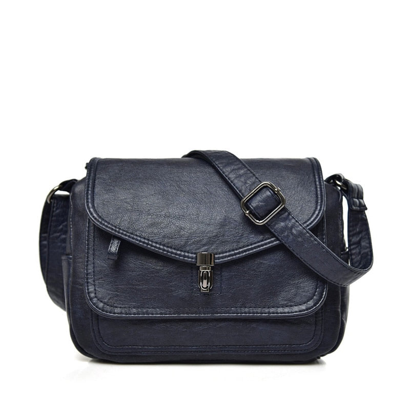 Besace femme pratique en cuir PU avec bandoulière, pour un quotidien stylé.