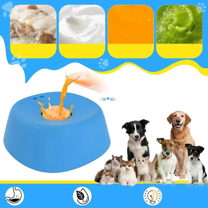Gamelle de léchage pour chien avec ventouses, conception anti-glouton pour digestion et calme.