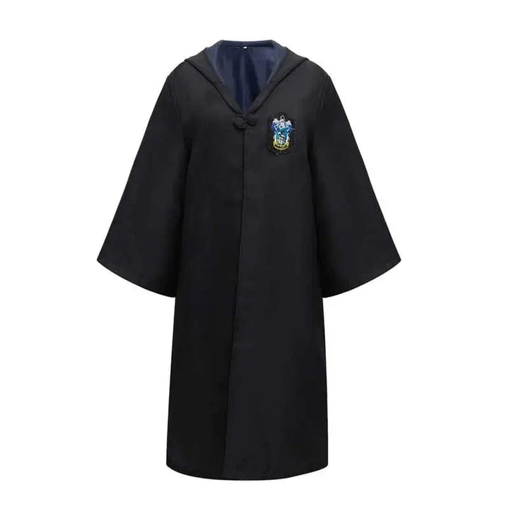 Vue arrière du déguisement Harry Potter Poudlard, robe de sorcier fluide, pour enfant ou adulte.
