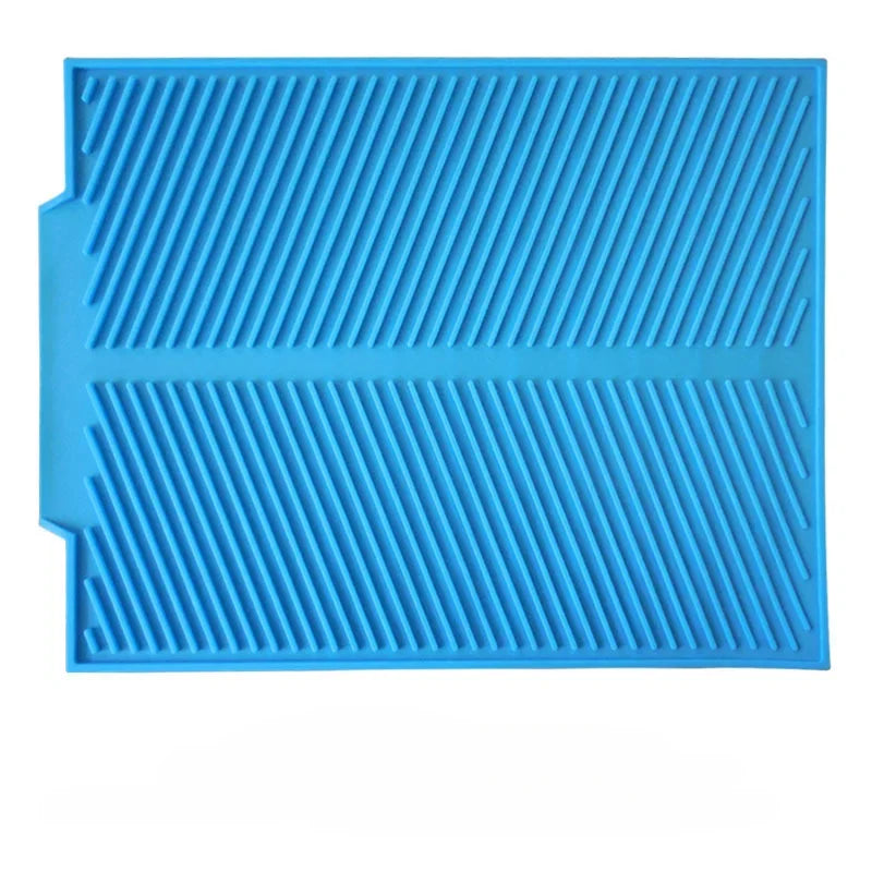 Tapis de cuisine en silicone multifonctionnel, résistant à la chaleur. Idéal comme égouttoir ou sous-plat antidérapant.