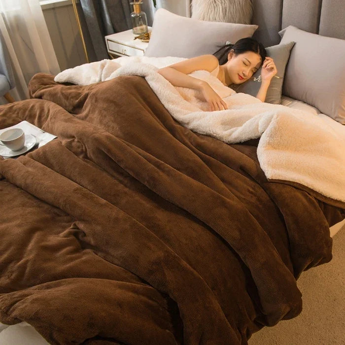 Idée cadeau hivernal : housse de couette polaire réversible, un geste de douceur et de chaleur.