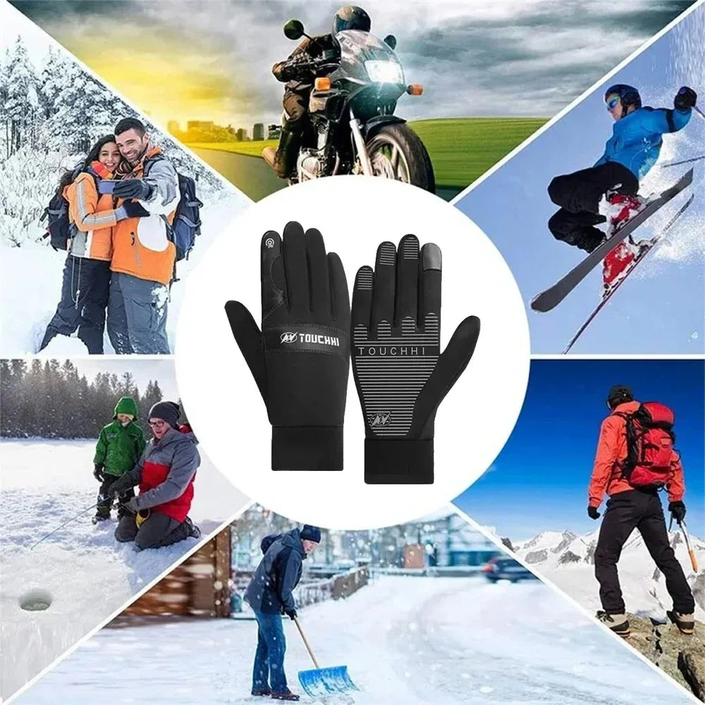 Gants chauffants imperméables pour moto et sports d'hiver. Gardez vos mains au chaud et utilisez votre smartphone.