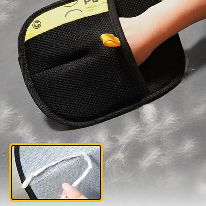 Gants réutilisables pour éliminer efficacement les poils d'animaux des meubles, vêtements et tissus, pour une maison propre.