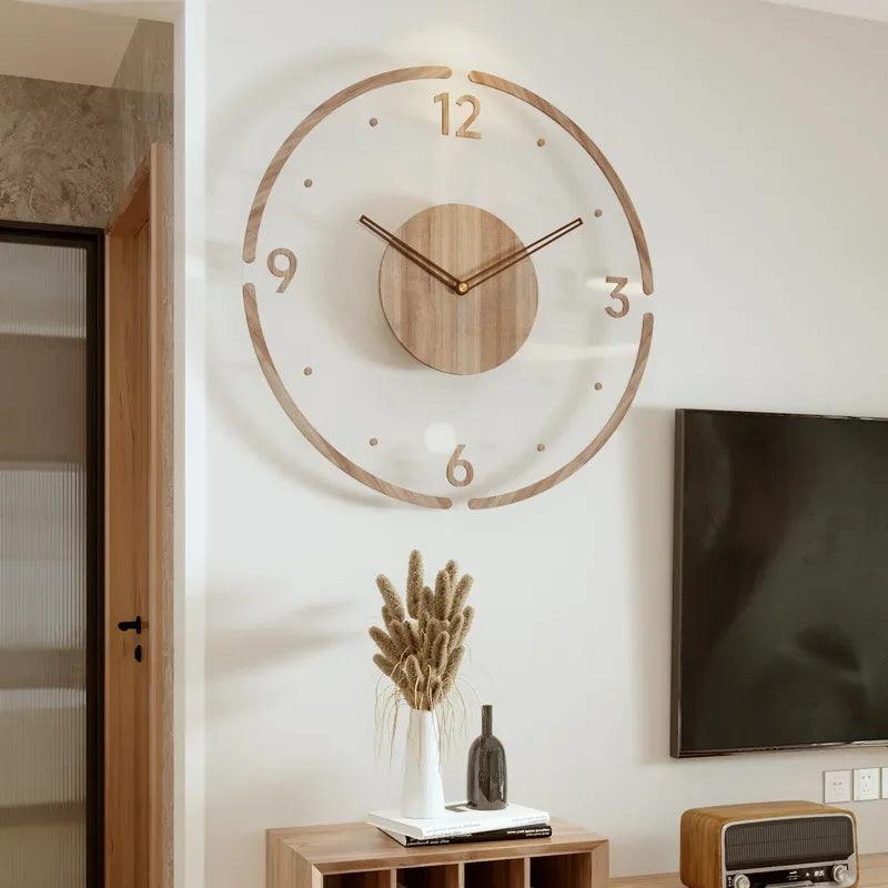 Horloge murale élégante LuxuraTime, design moderne et silencieux pour salon chic. Parfaite décoration intérieure.