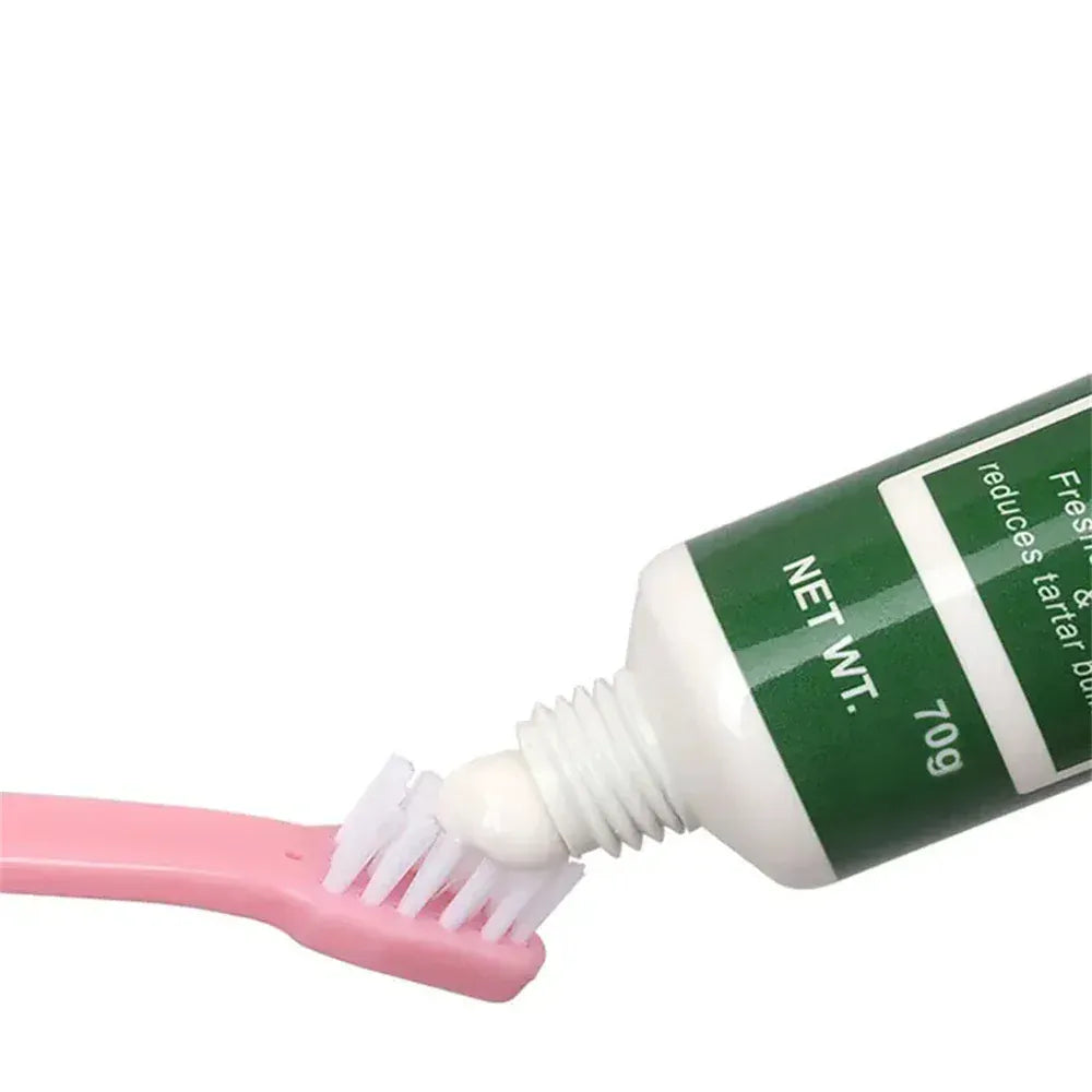 Hygiène buccale efficace pour chats avec ce dentifrice, pour des dents saines et une haleine fraîche.