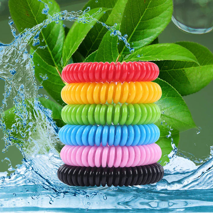 Bracelet anti-moustiques naturel et confortable, protection discrète contre les piqûres d'été.