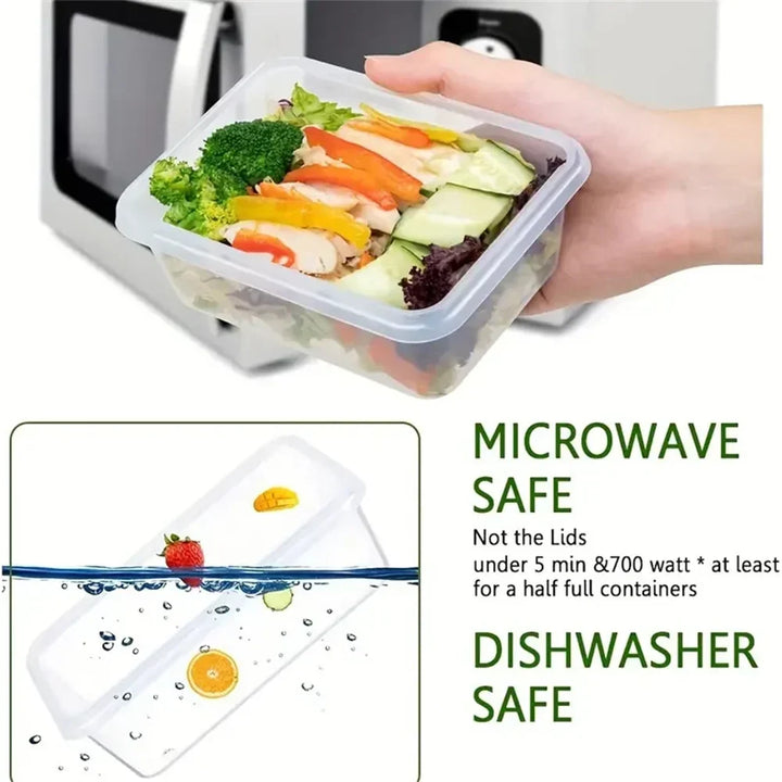 Set complet de 12 contenants pour conserver aliments frais. Parfait pour l'organisation du frigo et garde-manger.