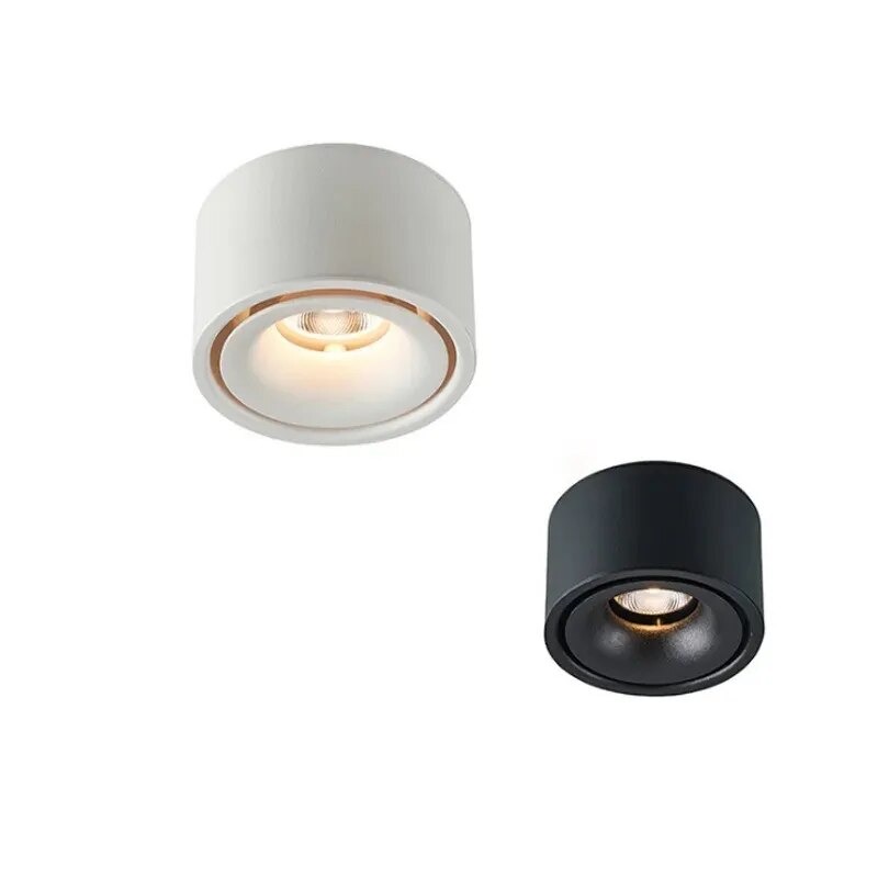 Éclairage de plafond moderne, spot LED encastré, anti-éblouissement, design minimaliste et fonctionnel.
