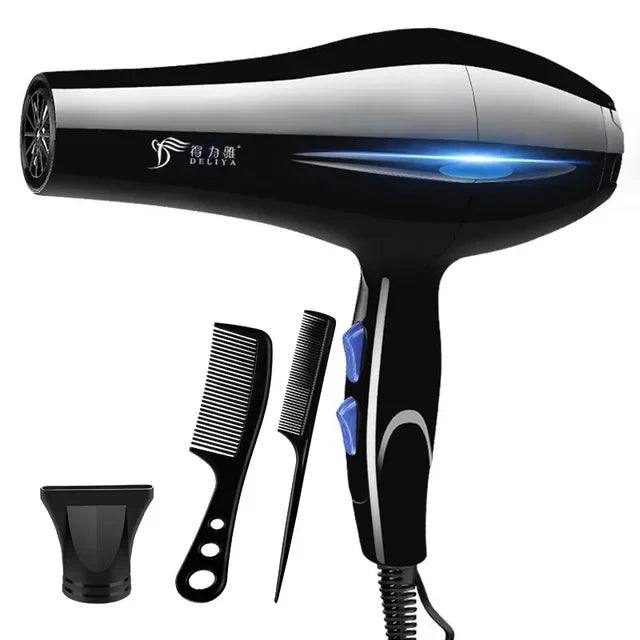 Sèche-cheveux 2200W pour un brushing parfait, réduit les frisottis, donne du volume et de la brillance.