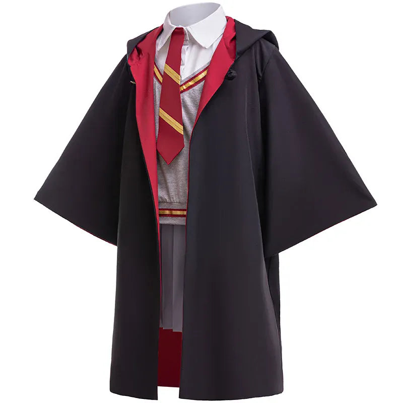 Costume complet enfant rayé Halloween : cape, accessoires inclus pour un cosplay unique.
