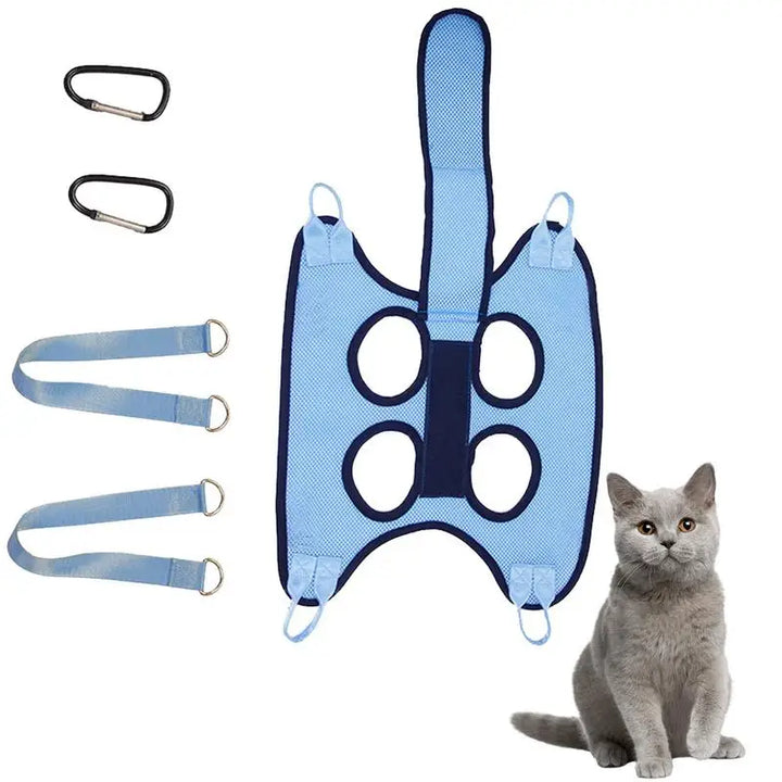 Hamac de toilettage sûr et confortable pour chiens et chats. Facilite la coupe des griffes et autres soins animaliers.