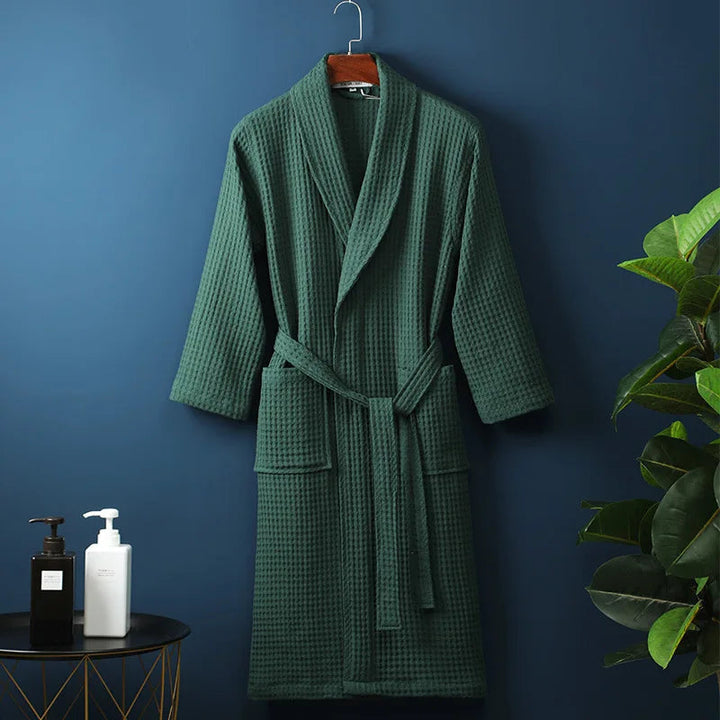 Robe de chambre en coton ultra-doux pour femme, parfaite pour un bien-être et la relaxation.
