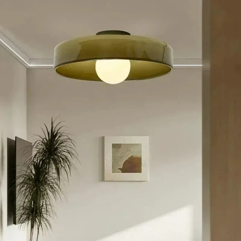 Plafonnier Glassglow nordique en verre, design moderne. Éclairage LED élégant pour salon ou chambre.