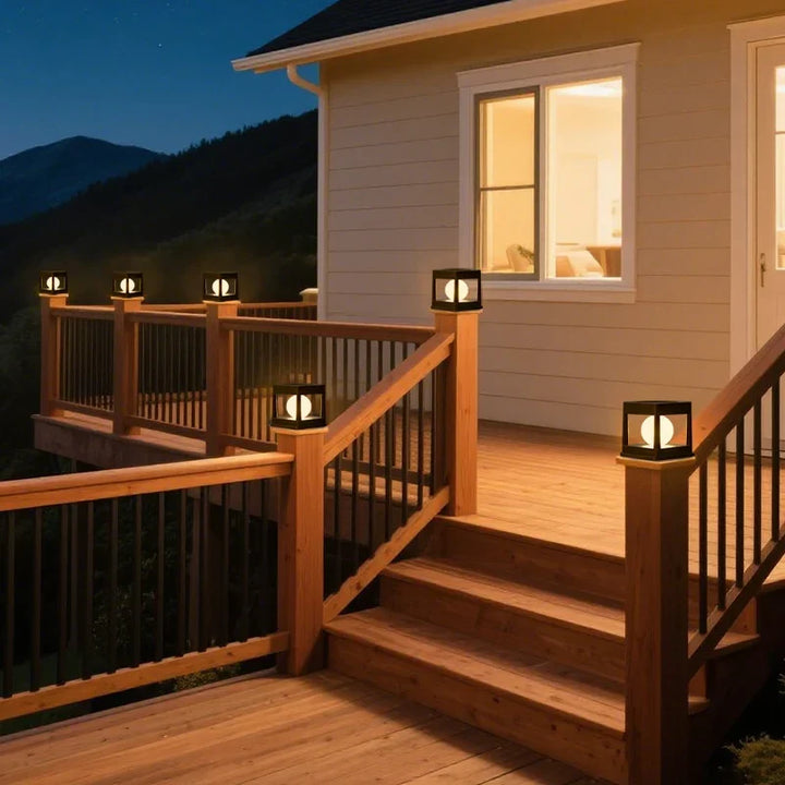 Lampe murale solaire LED pour extérieur, illumine jardin, terrasse ou entrée automatiquement.