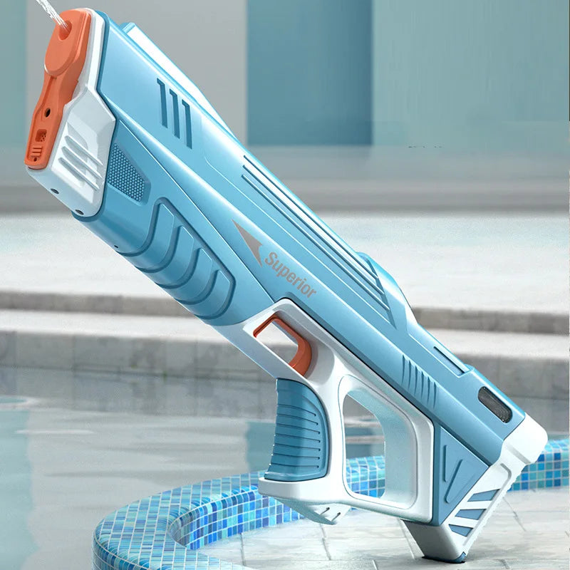 Pistolet à eau automatique Watersplash pour des combats d'eau amusants en été. Idéal pour enfants et adultes.