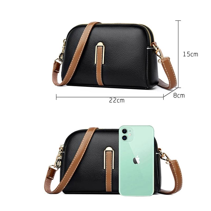 Sac bandoulière femme élégant, cuir vegan de qualité supérieure, couleur taupe polyvalente.