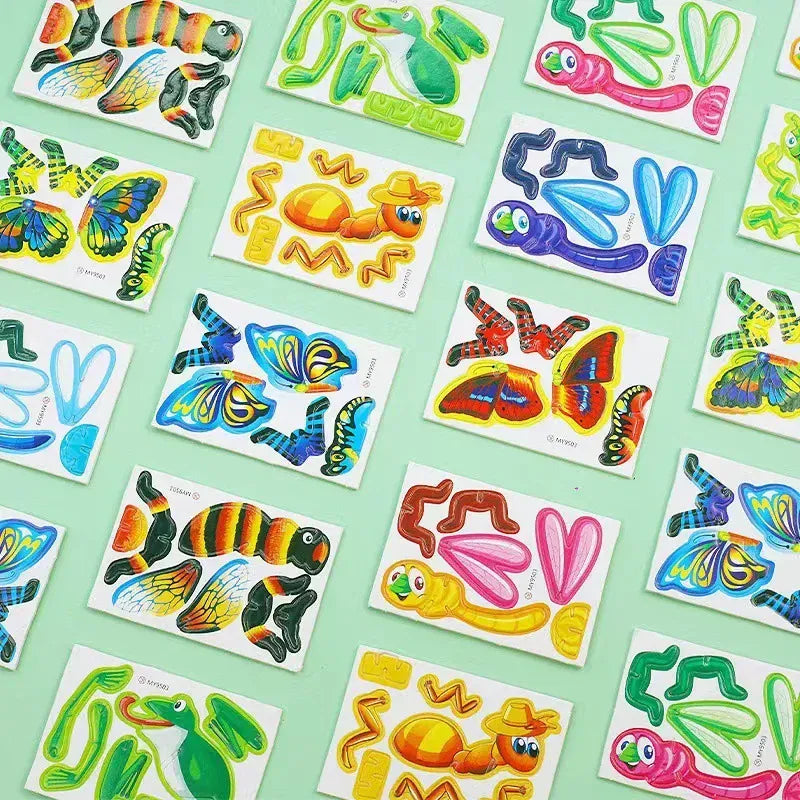 Collection de 30 puzzles 3D InsectiCraft, des insectes en papier pour jeu éducatif et loisir créatif sans écran pour enfants.