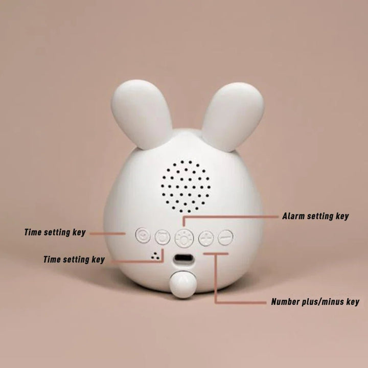 Veilleuse réveil LED lapin doux, crée une ambiance paisible pour le sommeil des enfants. Mignon.